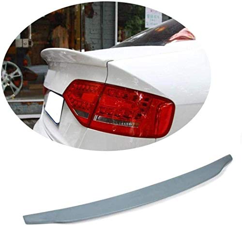 QINDE Alerón Trasero De Maletero Adecuado para Audi A4 B8 Sedan Antes De La Cirugía Estética 2009-2012 Tapa De Puerta Trasera Gris Sin Pintar Highkick Spoiler Wing Lip