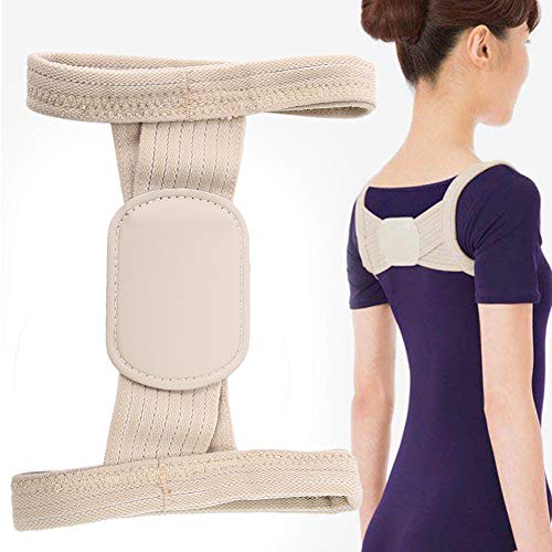 Qqmora Corrector de postura Brace Back Spine Support Portable para uso doméstico para mujeres y hombres (XS (Children), Beige)