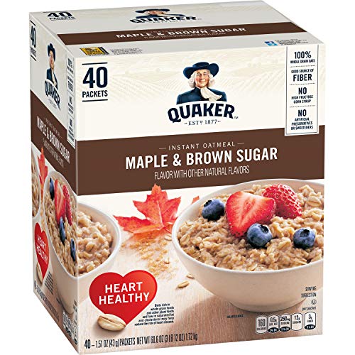 Quaker Instant Oatmeal Maple Brown Sugar - 40ct