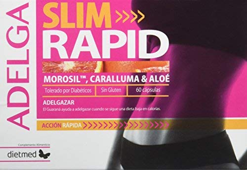 Quemagrasas abdominal y de caderas Adelga slim rapid 60 C DIETMED pierda peso y volumen, rápidamente, control de peso, potente a base de morosil caralluma,aloe efecto saciante acelera el metabolismo