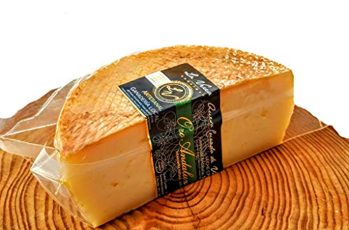 Queso CURADO Artesano. (Leche Cruda de Vaca) Sabor único. MEDIA PIEZA | Serie "Oro Andaluz" con Aceite Oliva Virgen Extra. La Verea Andaluza