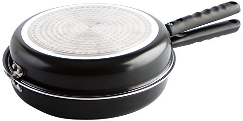 Quid Gastro Fun - Sartén doble para tortilla, 24 cm, aluminio estampado, dale la vuelta fácilmente, color negro