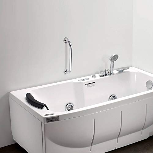 QULONG Barra de Apoyo Minusválidos Baño Fija Inoxidable, Barra de Seguridad, Barra de Apoyo para la Ducha,Acabado Satinado, Baranda de Baño para Niños y Personas Mayores 30cm,Plata,60cm