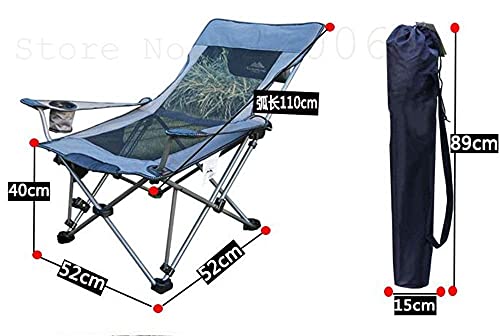 QWEA Sillas Plegables portátiles para Exteriores, Silla de Pesca Sit Lie Silla de salón anfibia Cama Silla de Playa para Acampar (Color: B)