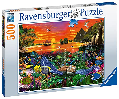 RAVENSBURGER PUZZLE- Schildkröte im Riff Puzzle, Multicolor (16590)