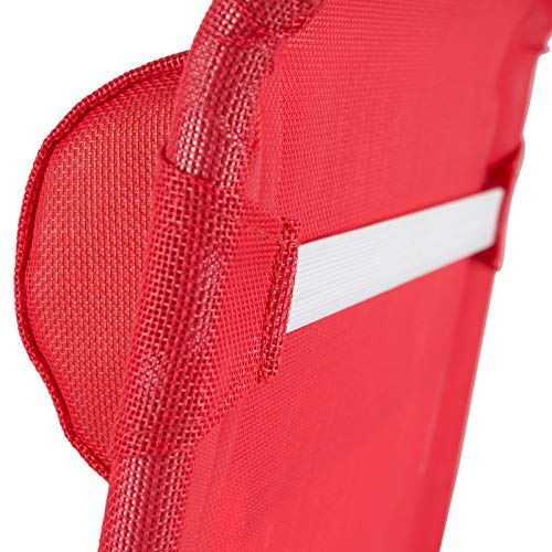 Red Mountain - Silla de Playa, Aluminio, Extremadamente Estable, Rojo, Peso 2.9 Kg