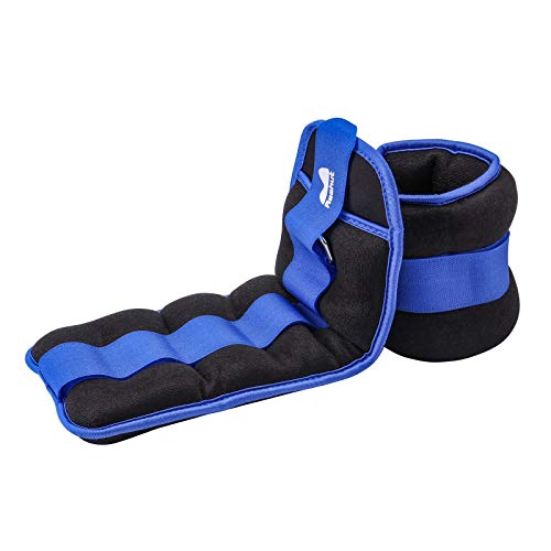 REEHUT Peso para Tobillo, Peso Durable para Muñeca (1 par) con/Correa Ajustable para Ejercicio, Ejercicio, Caminar, Footing, Gimnasia, Aeróbic, Gimnasio - Azul