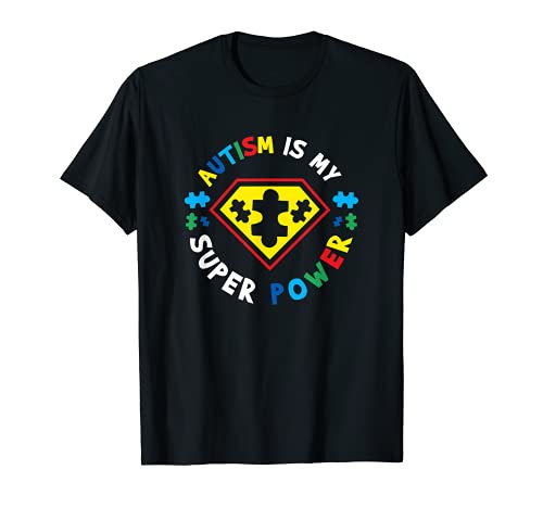 Regalo de apoyo para la conciencia de superhéroes autistas para el niño autista Camiseta