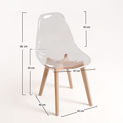 Regalos Miguel - Sillas Comedor - Silla Kelen Transparente - Envío Desde España