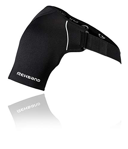 Rehband QD Shoulder Support XL - Vendaje para hombro derecho, color negro