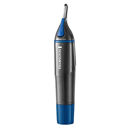 Remington Nano Series NE3850 – Cortapelos Nariz, Orejas, Cejas y Vello Facial, Resistente al Agua, Gris y Azul