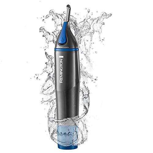 Remington Nano Series NE3850 – Cortapelos Nariz, Orejas, Cejas y Vello Facial, Resistente al Agua, Gris y Azul