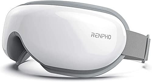 RENPHO masajeador de ojos, con calor compresión de aire presión masaje vibratorio, Música Inalámbrica, Plegable masajeador ocular para aliviar la tensión ocular Ojos secos Mejorar el sueño