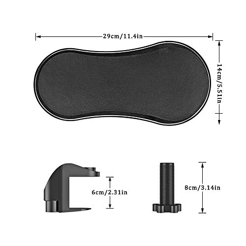 Reposabrazos de Muñeca Ajustable,Ajustable Muñeca ordenador Resto Apoyabrazos,Desk Extender Ajustable en 180 °,Alfombrilla Ergonómica para Ratón,Relaja los Músculos del Hombro