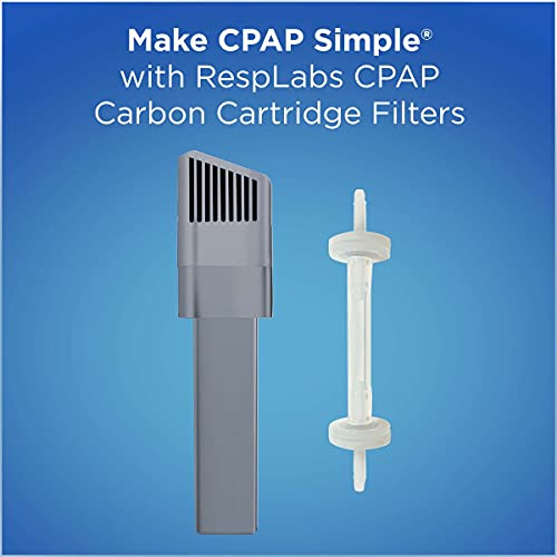 RespLabs Genérico cartucho de carbón Kit de reemplazo de filtro con válvula de presión, 5 Pack - Incluye 2 toallitas de viaje CPAP y libro electrónico CPAP Comfort Hacks.