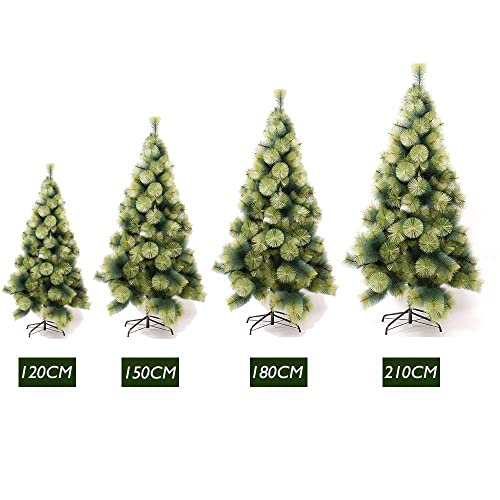 RESTAR Artificial Árbol de Navidad Decoración Navideña, Material PVC Aguja de Pino, Verde Punta Natural con Soporte en Plástico (Pino Aguja Punta Natural, 60cm)