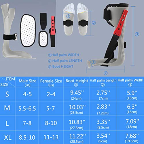 RGHS Soporte De Órtesis De Tobillo Y Pie, Órtesis De Caída De Pie AFO Brace, Zapatos De Corrección De Varo De Pie, para Pie Caída, Fascitis Plantar Y Tendinitis De Aquiles