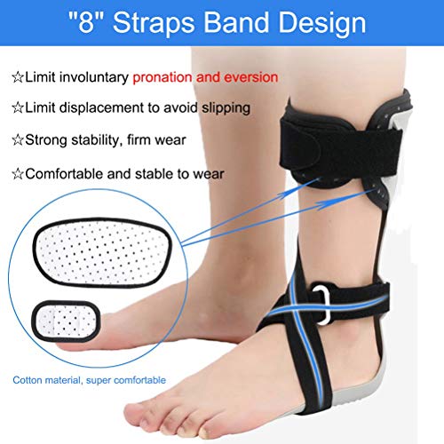 RGHS Soporte De Órtesis De Tobillo Y Pie, Órtesis De Caída De Pie AFO Brace, Zapatos De Corrección De Varo De Pie, para Pie Caída, Fascitis Plantar Y Tendinitis De Aquiles