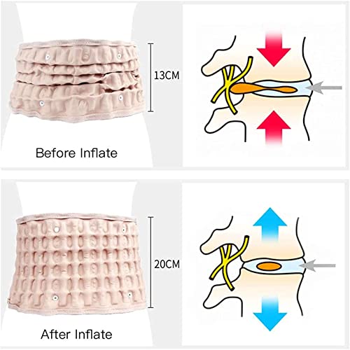 RGHS Soporte Lumbar para La Espalda, Cinturón De Descompresión De Cintura Y Lumbar para Aliviar El Dolor Lumbar, Dispositivo De Tracción De Soporte para La Columna Lumbar Corrector De Espalda Lumbar