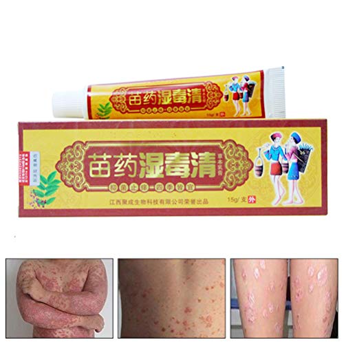 Rlevolexy Crema de hierbas, 15g de hongos anti bacteriano crema natural de hierbas chinas crema ungüento para la psoriasis dermatitis Eccema tratamiento