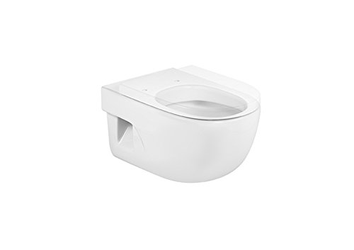 Roca A346247000 Colección Meridian - Taza Suspendida con salida Horizontal, Blanco (asiento y tapa no incluido)