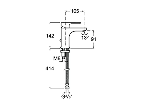 Roca A5A3J09C00, Monomando Lavabo con Inicio Fresco, Cromado