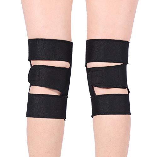 Rodillera 1 par Unisex Negro Turmalina Autocalentador Cinturón magnético protector de rodilla Artritis Brace Support Protege eficazmente tus rodillas Ajustable Alta permeabilidad a los gases