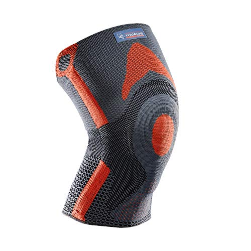 Rodillera rotuliana reforzada Thuasne Sport - Gris/Naranja - Talla L