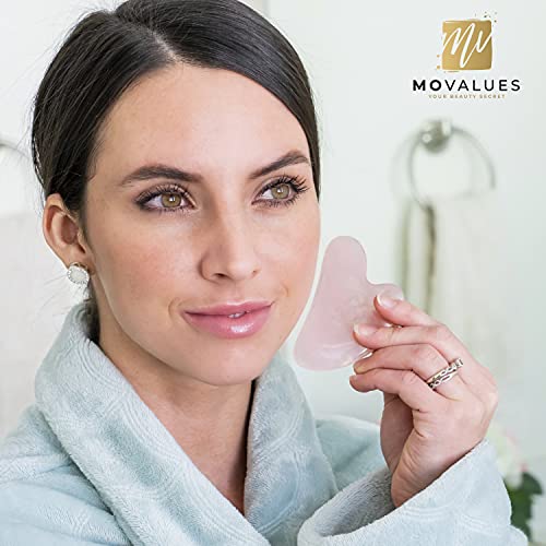 Rodillo de Cuarzo Rosa, Dermaroller y Gua Sha | Set de Regalo 3 en 1: Rodillo de Jade para la Cara, Derma Roller con Microagujas de Titanio y Masajeador Guasha | Masaje Facial y Belleza para el Rostro