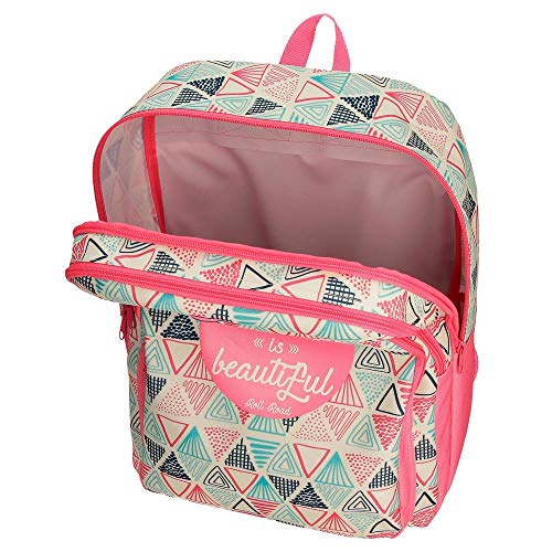 Roll Road Life Mochila Escolar Doble Compartimento con Carro Multicolor 33x42x17 cms Poliéster 23.56L