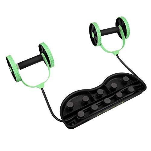 Roller Rodillo de Fitness Intensidad Ajustable Rueda para Abdominales con Cinta Rueda Abdominales Fitness con Pedal para Ejercicio Espalda Abdominales Brazos Entrenamiento en Casa Oficina