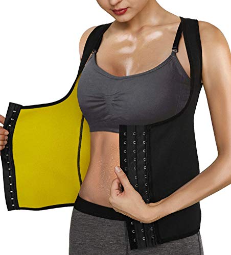 Roseate Faja Reductora Mujer Camisetas Sauna Chaleco Neopreno de Sudoración para Deporte Forma de Cuerpo y Sudor Caliente sin Cremallera/Cierre de Gancho S