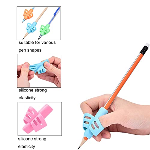 Rpanle Agarre de Lápiz, 4 Piezas Agarre para Escritura para Niños, Empuñadura de Lápiz Ergonómico, Escritura Ayuda Niños, Agarre Postura Corrección Herramienta (Multicolor)