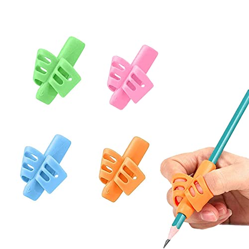 Rpanle Agarre de Lápiz, 4 Piezas Agarre para Escritura para Niños, Empuñadura de Lápiz Ergonómico, Escritura Ayuda Niños, Agarre Postura Corrección Herramienta (Multicolor)