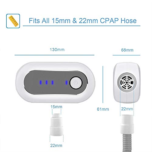 RSGK Limpieza Y Desinfectante CPAP, con Bolsa Y Adaptador De Manguera Calentada, Esterilizador De Ozono para Apnea del Sueño para Máscara CPAP, Adecuado para El Hogar Y Los Viajes