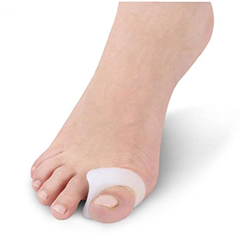 Ruluti 1 Par De Gel De Silicona del Juanete del Dedo del Pie Ortesis Corrector Alisador Separador Cuidado De Los Pies Corrector Herramientas del Dedo del Pie Separador Blanca