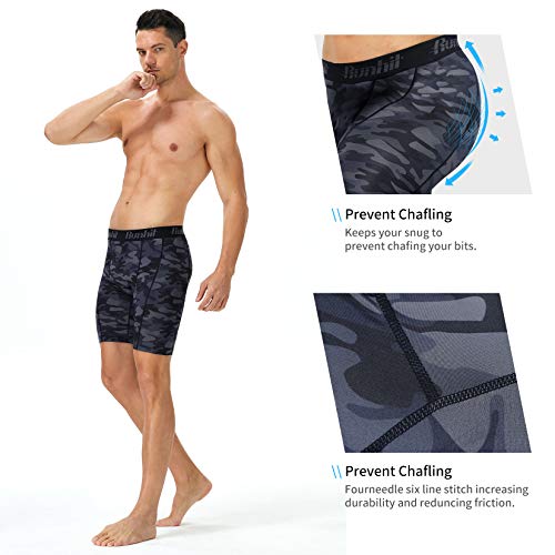 Runhit Pantalones cortos de compresión para hombre, ropa interior de elastano, pantalones cortos de entrenamiento, correr, etc - - X-Large