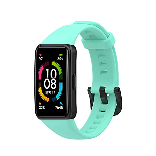 RUSTOO Correa Compatible para Huawei Band 6 / Honor Band 6 TPU Correa de Pulsera de Repuesto Impermeable, Correa Deportiva de Silicona Suave, Pulsera de Accesorio Deportivo de Repuesto Ajustable