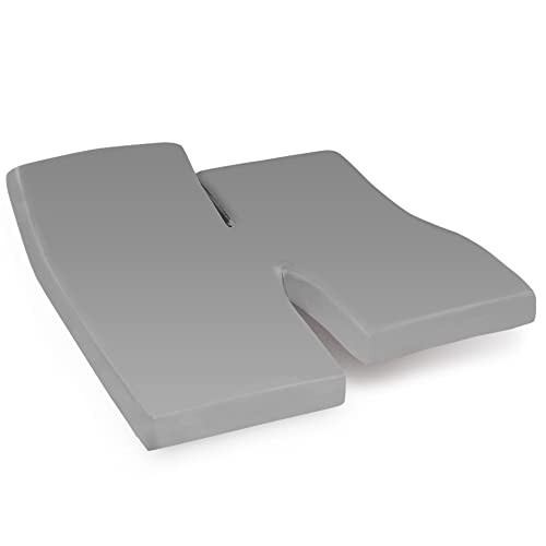 Sábana Bajera 2 x 100 x 190 Uni Algodón Gris ALU – TPR – Cabeza y pie abatibles para Cama articulado