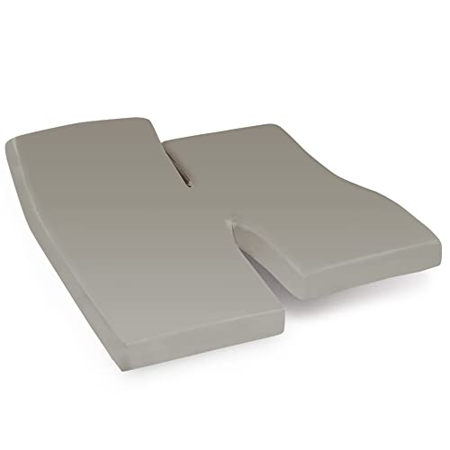 Sábana Bajera 2 x 100 x 220 Uni Algodón Marrón Chamois – TPR – Cabeza y pie abatibles para Cama articulado