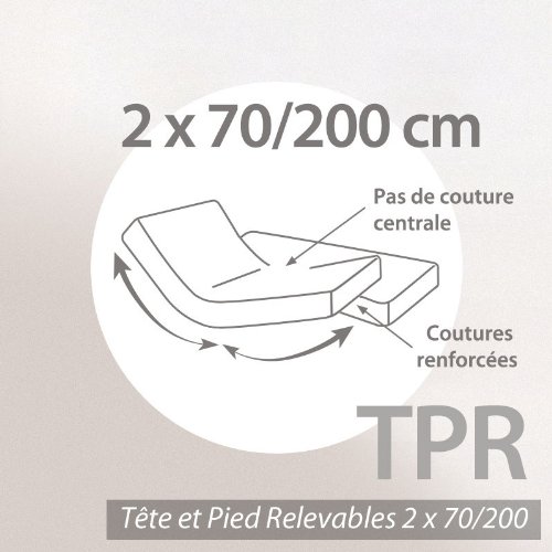 Sábana Bajera 2 x 70 x 200 Uni Algodón Marrón Chamois – TPR – Cabeza y pie abatibles para Cama articulado