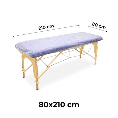 Sábana Desechable SMS Ajustables 80x210 cm (20g) | Pack de sábanas desechables para camilla | (100 uds)