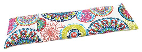 Saco térmico cervical de semillas de trigo con funda lavable 50x16cm (Mandala azul)