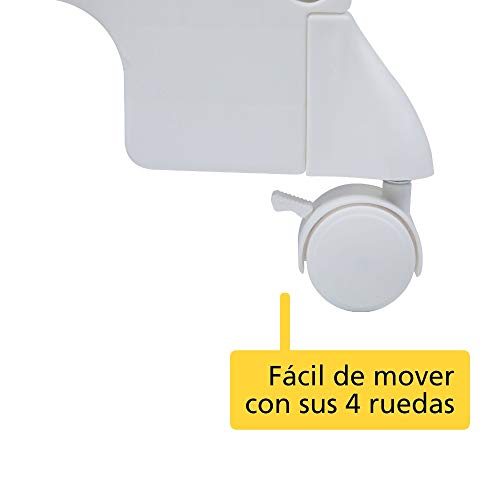 Safety 1st Dolphy Cambiador Banera bebé 2 en 1, cambiador bebé impermeable fácil de limpiar, Multiples compartimentos de almacenamiento, 4 ruedas con freno, Warm Grey (gris)