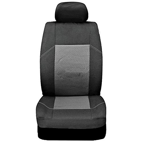 Sakura Ealing SS5291 - Fundas para Asientos y Reposacabezas Coche, Juego Completo, Tamaño Universal, Dobladillos Elásticos, Airbags Laterales Compatibles, Lavables, Colocación Sencilla, Color Negro