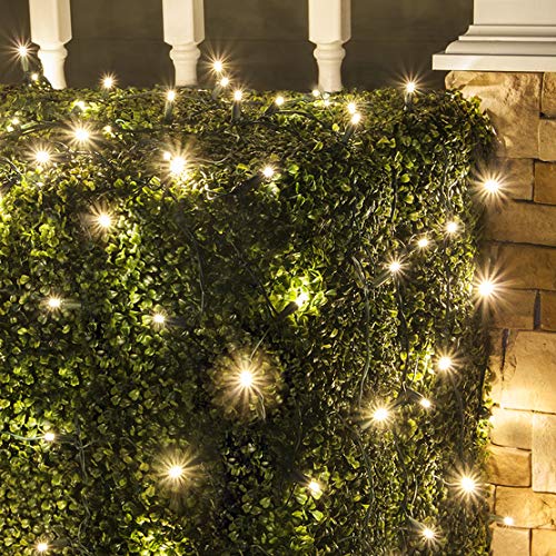 SALCAR 25.7m 360 Leds Cadena de Luces IP44 Impermeable, LED Luz Cadena Ligera Navidad, Led Cadena Luminosa con 8 Modos, Led Decoración Interior Exterior para Jardín Balcón Fiestas (Blanco cálido)