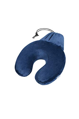 SAMSONITE Global Travel Accessories - Memory Foam Pillow + Pouch Almohada de Viaje 29 Centimeters 1 Azul (Midnight Blue)