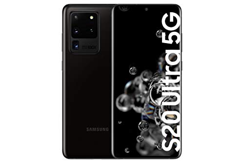 Samsung Galaxy S20 Ultra 5G - Smartphone 6.9" Dynamic AMOLED (12GB RAM, 128GB ROM, cámara 108MP gran angular, Octa-core Exynos 990, 5000mAh batería, carga ultra rápida) Cosmic Black