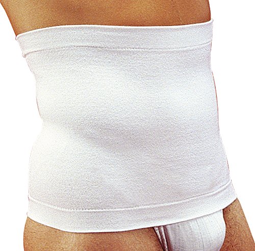 Sana 5511027 (Talla 3 Blanco) - Cinturón modelante en algodón Faja Lumbar elástica modeladora y de contención Alto 27 cm