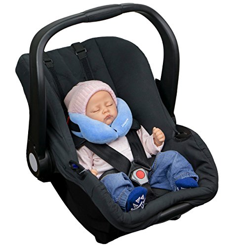 SANDINI SleepFix® Baby – cojín cervical con función - Accesorios de asiento infantil para coche/bicicleta/viaje - Reposacabezas/reductor de asiento/ evita que la cabeza de su hijo caiga mientras duerme